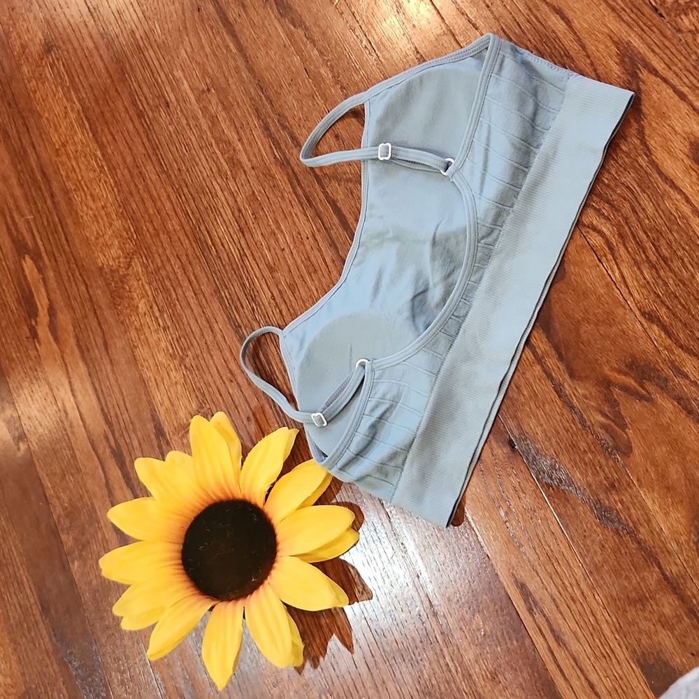 Denim Ribbed Bra - Picture 3 of 3